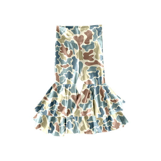 (Pre-order)P0892 Blue Camo Print Girls Bottom Yoga Pants