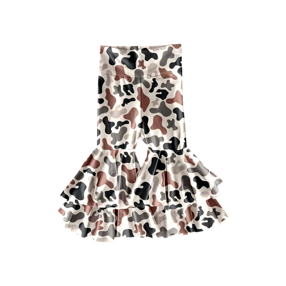 (Pre-order)P0893 Brown Camo Print Girls Bottom Yoga Pants