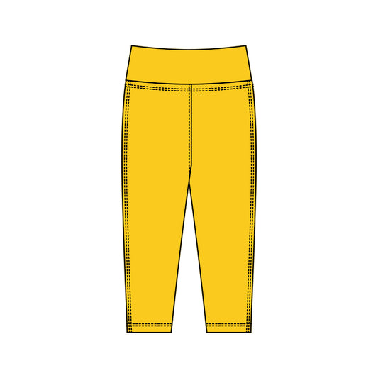 (Pre-order)P0925 Yellow Color Girls Bottom Legging Yoga Pants