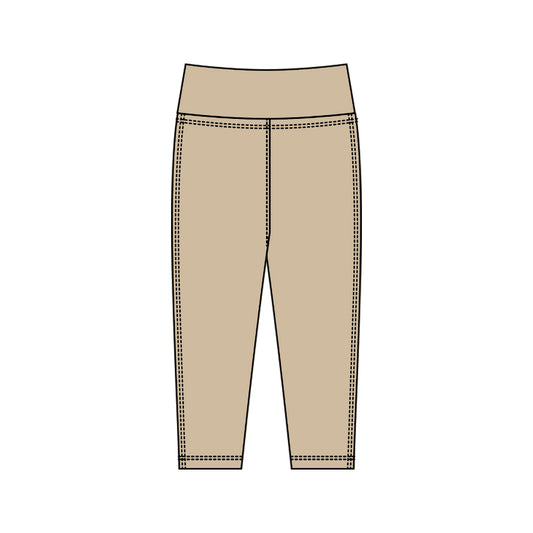 (Pre-order)P0926 Beige Color Girls Bottom Legging Yoga Pants