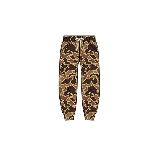 (Pre-order)P0945 Brown Camo Print Boys Bottom Pockets Pants