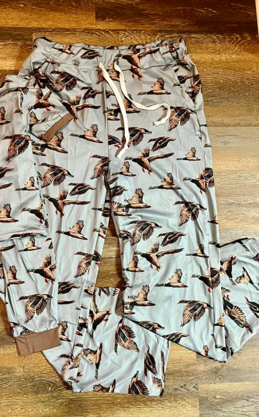 (Pre-order)P0947 Adult Duck Print Man Pajamas Pants