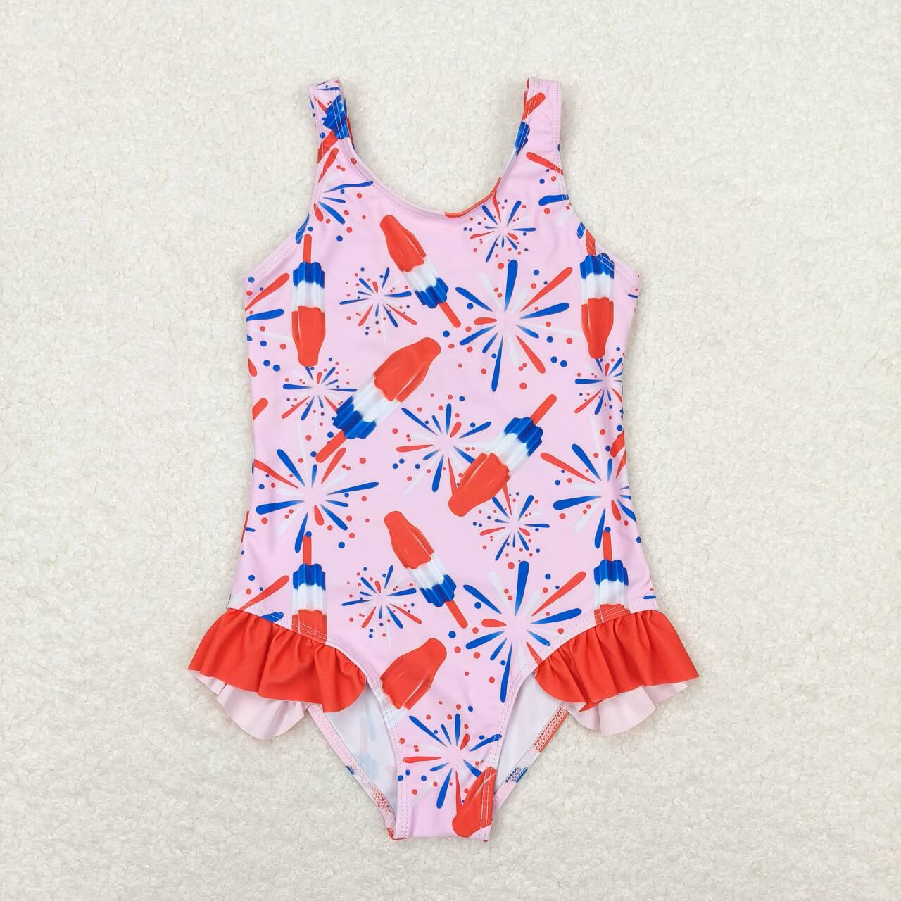 Fireworks Popsicle Print Family 4th of July Matching Swimsuits