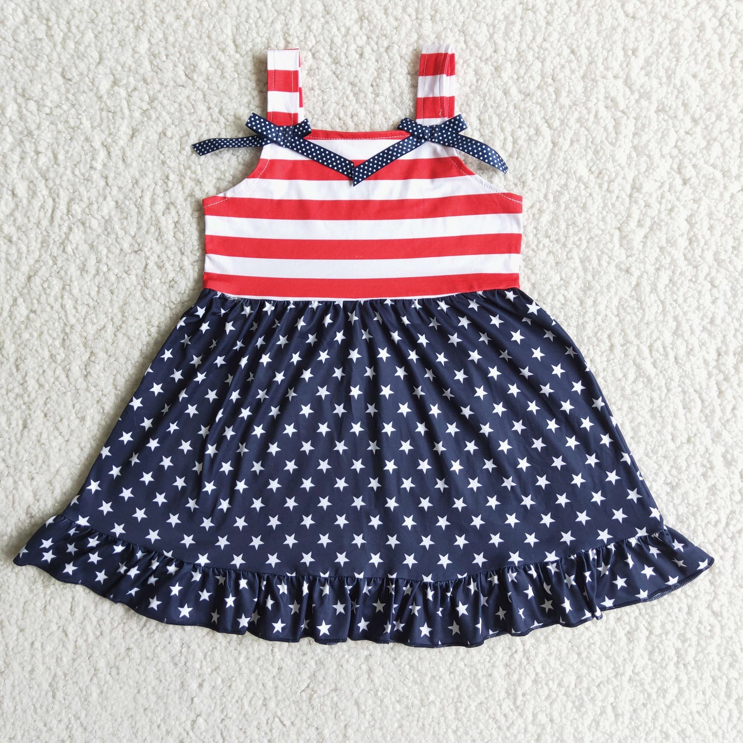 (Promotion)A14-10 Sleeveless 4th of July dress
