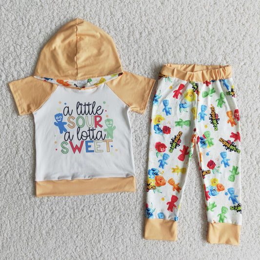 (Promotion) Boy's short sleeve hooded outfits      E9-27