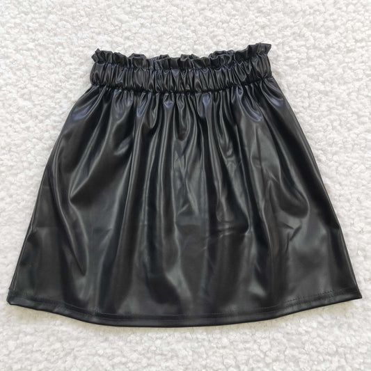 GLK0013 Girls black leather skirts