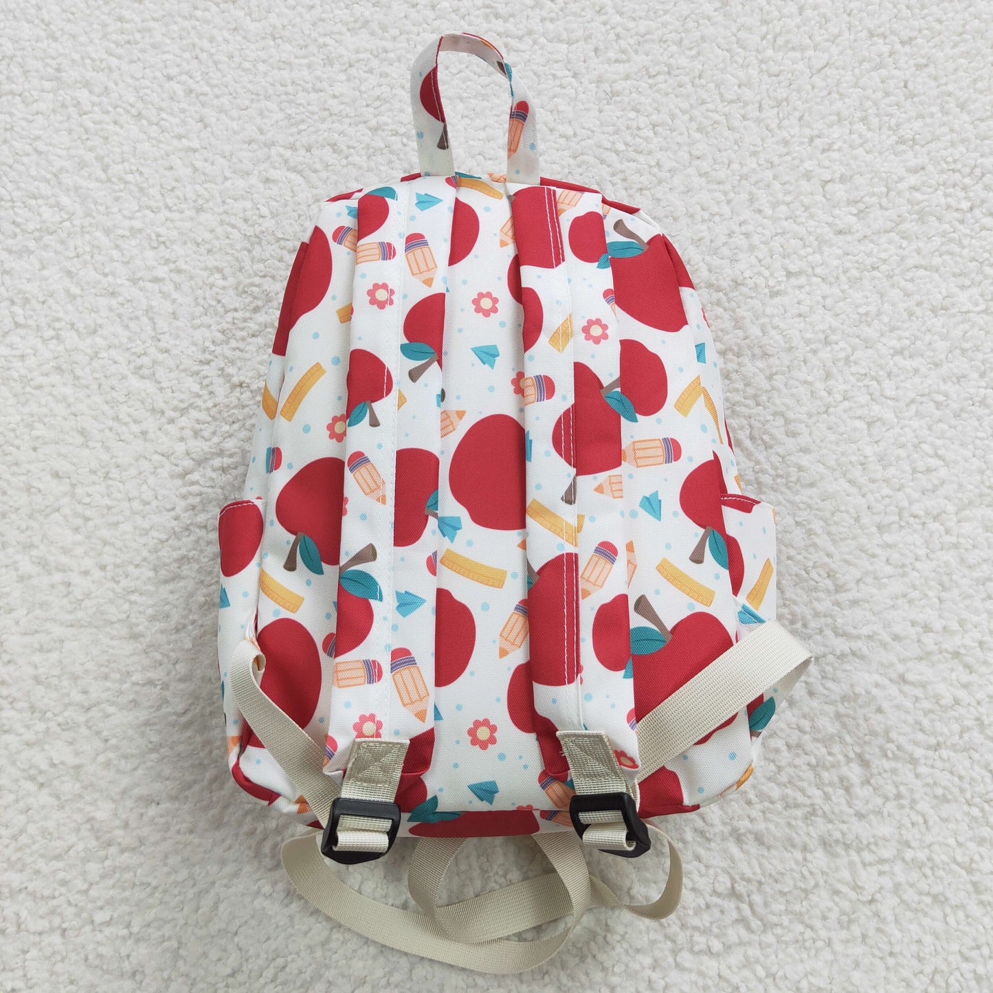 BA0069 Kids bag apple print back to school backpack