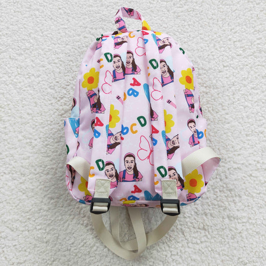 BA0070 Girls bag pink cartoon teacher backpack