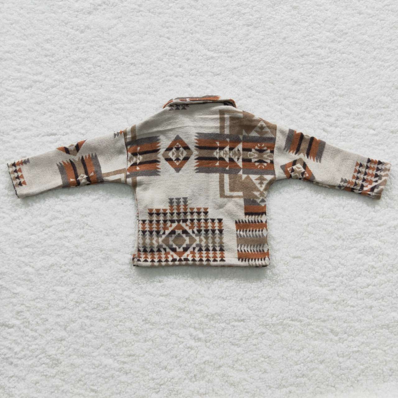 BT0279 Kids brown aztec design jackets western fall shirts