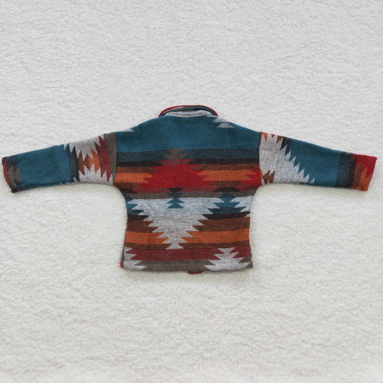 BT0284 Kids blue aztec design jackets western fall shirts