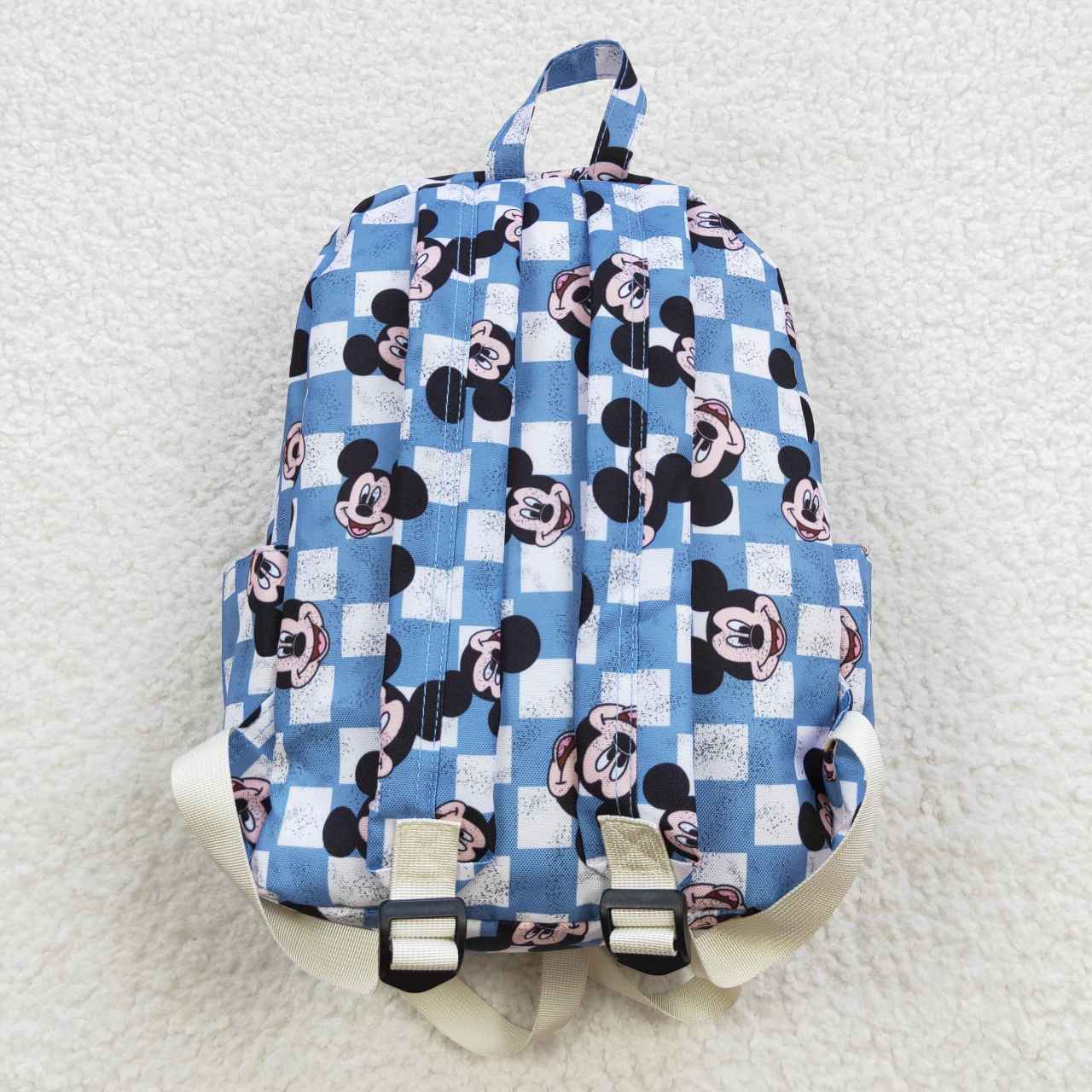 BA0091 Boys bag cartoon mouse plaid print backpack