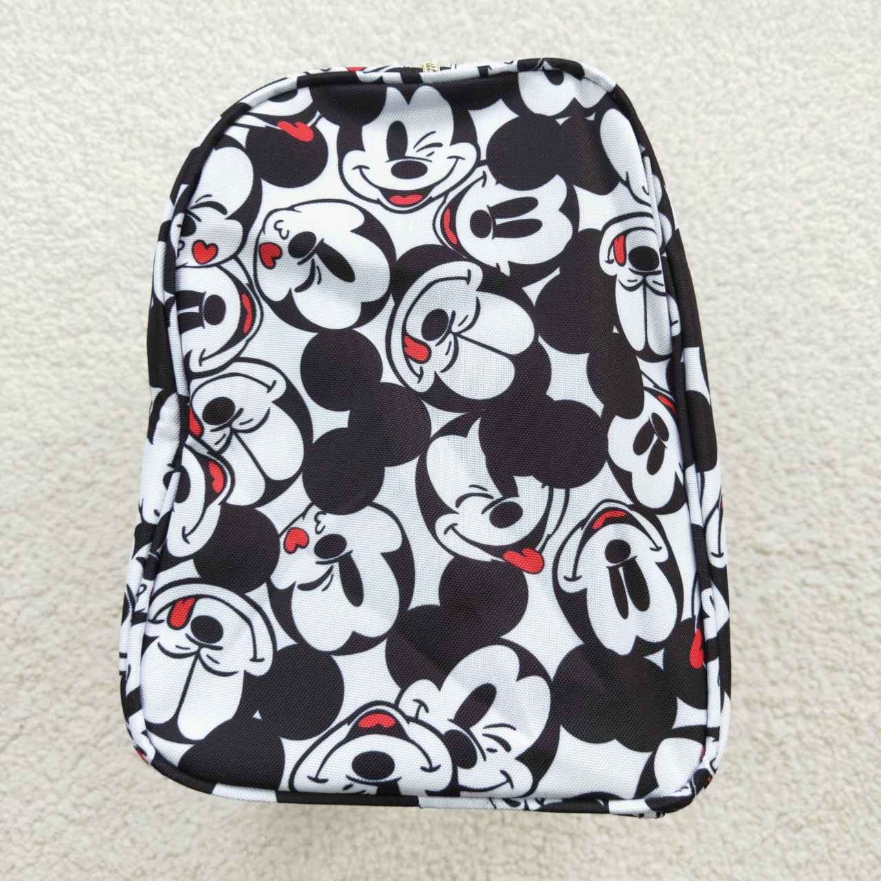 BA0132 Black cartoon mouse print gym bag