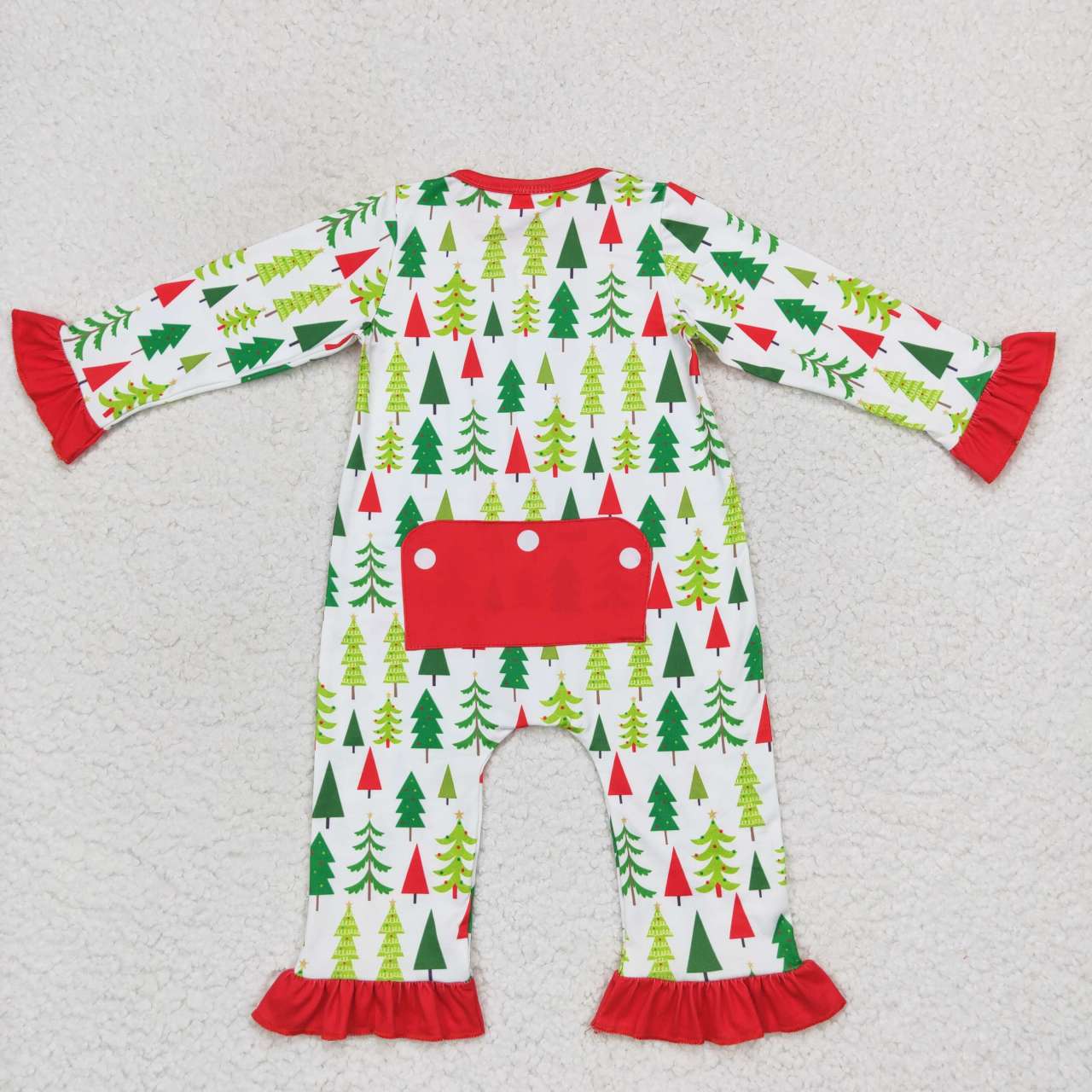 LR0626 Christmas tree print family set parent-child outfit baby girls romper