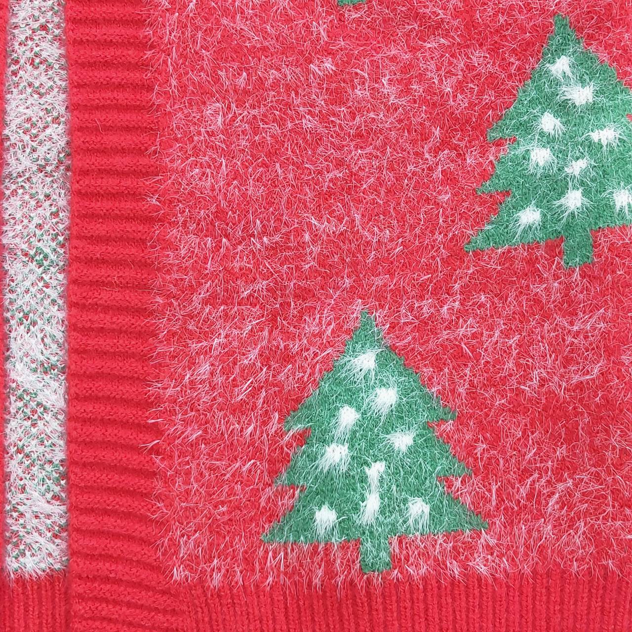 GT0356 Red Christmas Tree Baby Girls Sweater Cardigan