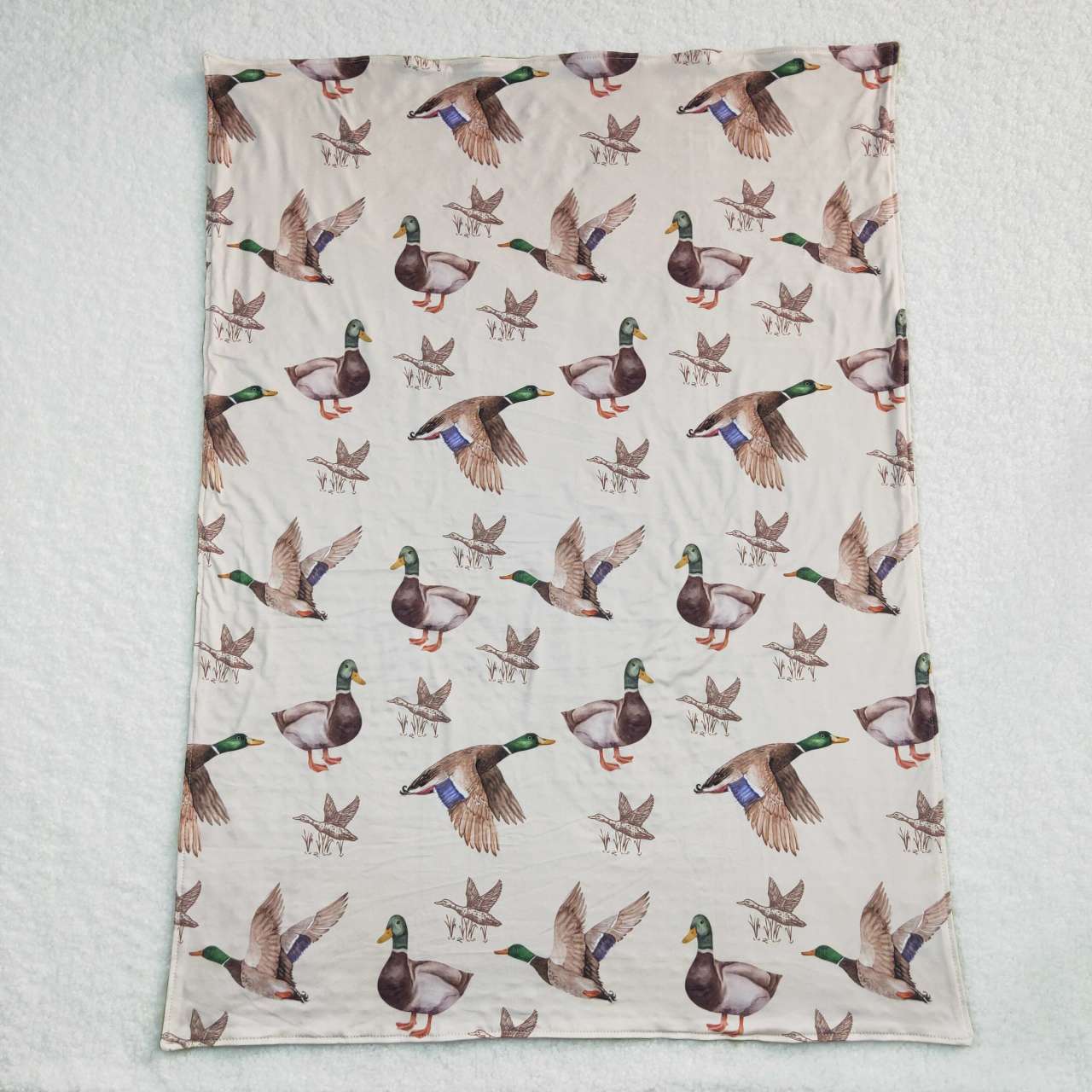 BL0081 Duck Hunting Print Baby Minky Blanket