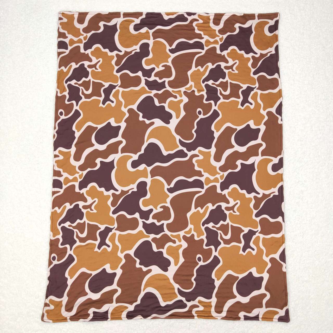 BL0109 Brown Camo Print Kids Blanket