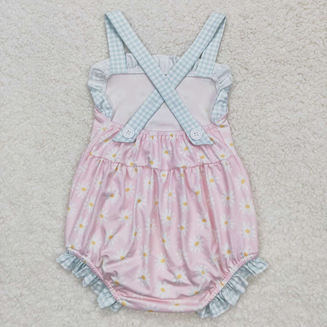 SR1182 Daisy Print Baby Girls Summer Romper