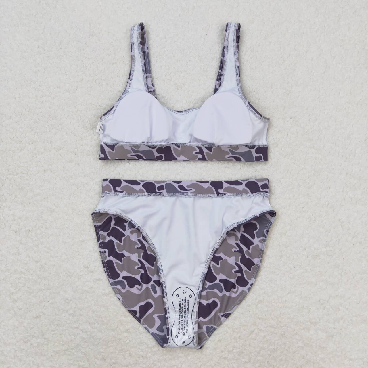 S0321 Adult Camo Print Woman 2 Pieces Swimsuits