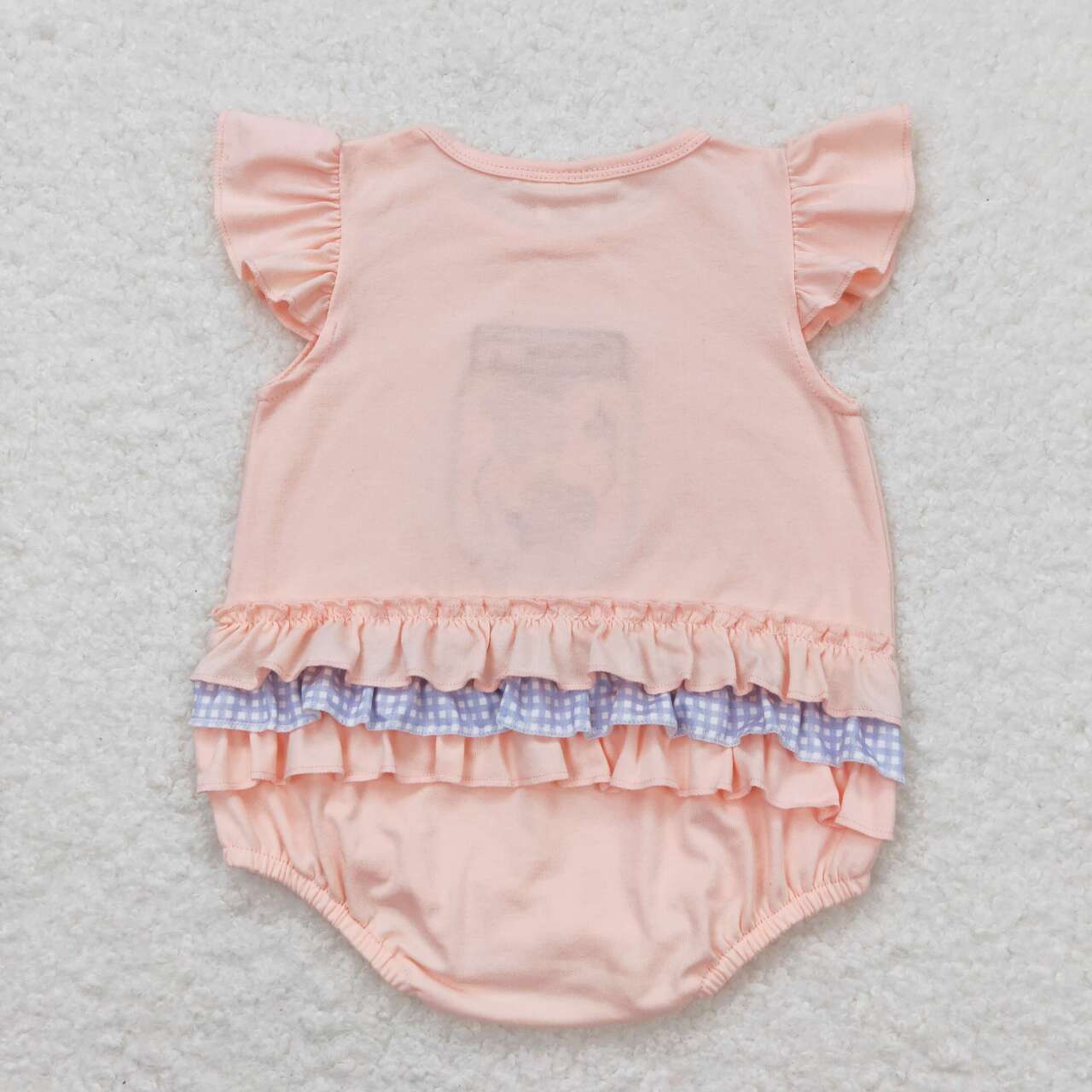 SR1112 Butterfly Embroidery Pink Baby Girls Summer Romper