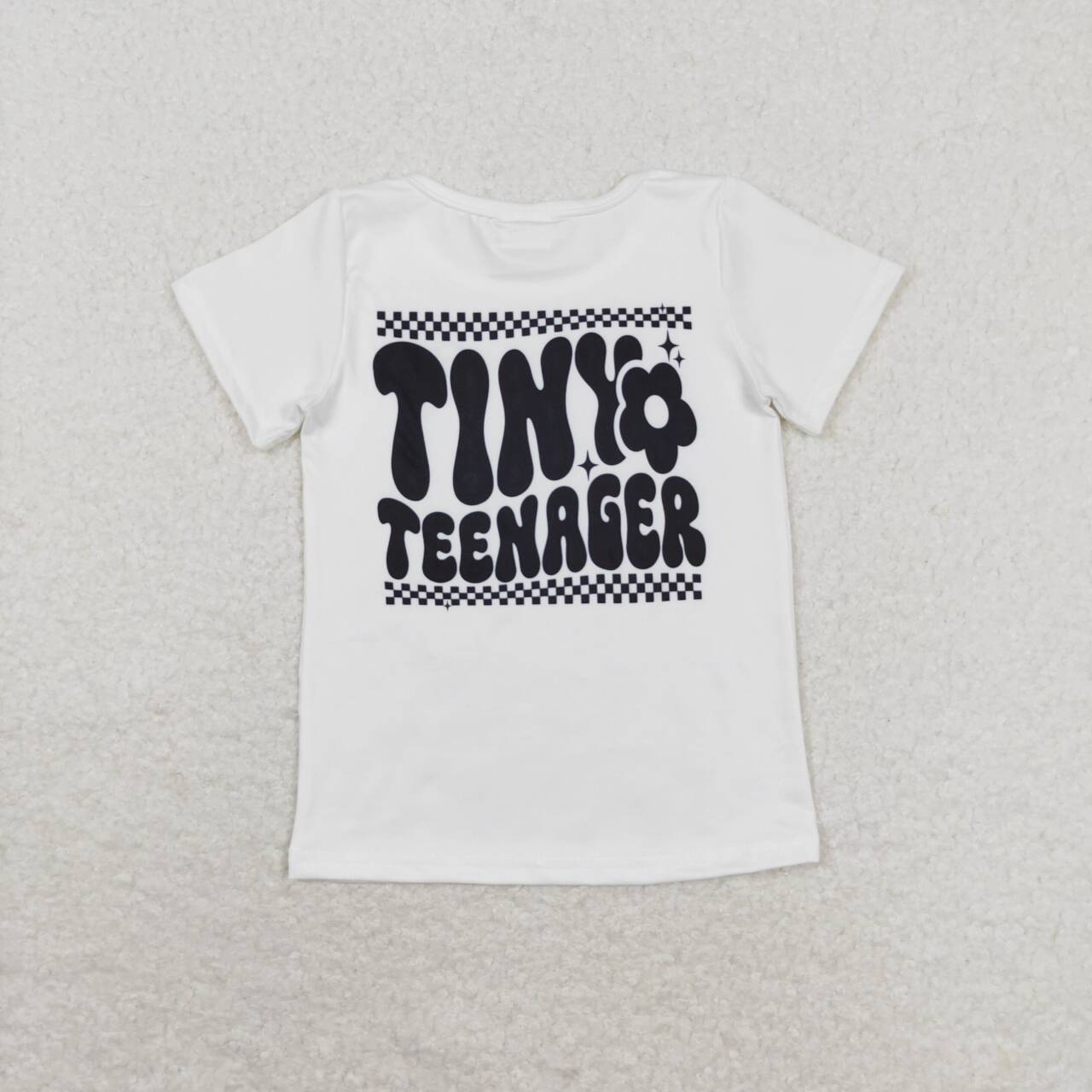 GT0527  TINY TEENAGER Print Girls Summer Tee Shirts Top