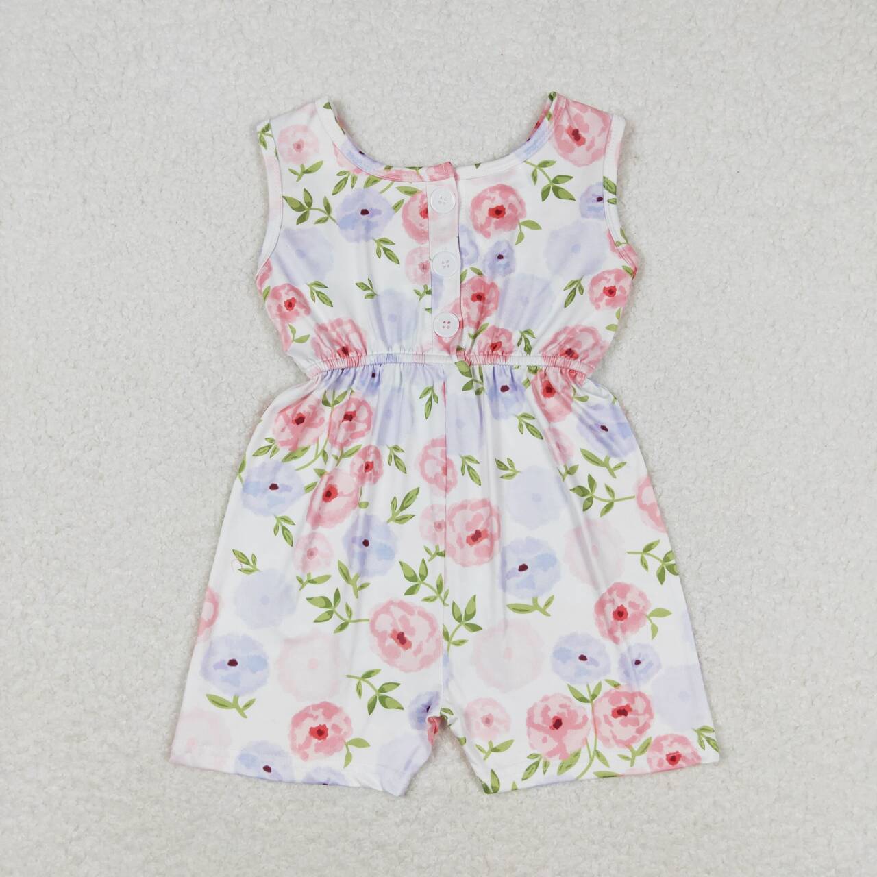 SR1311 Flowers Print Girls Summer Jumpsuits