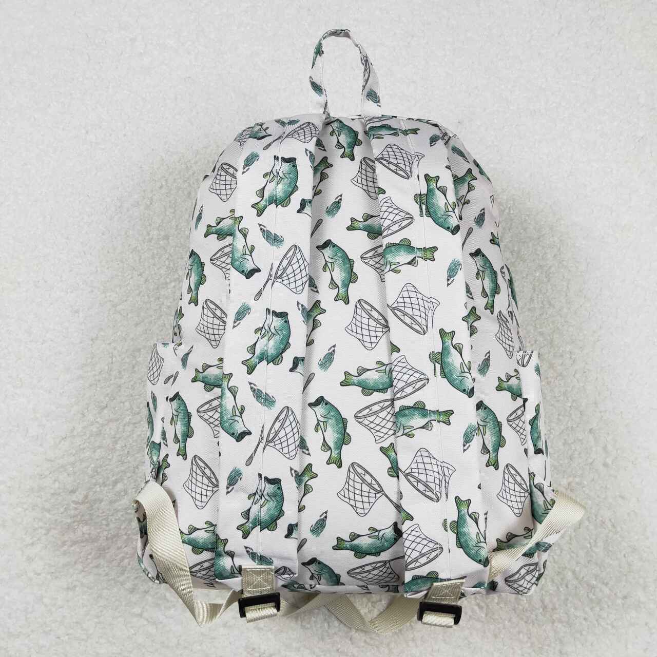 BA0123 Kids bag fishing print backpack