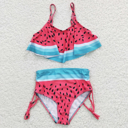 Girls watermelon print 2 pieces swimsuits S0143
