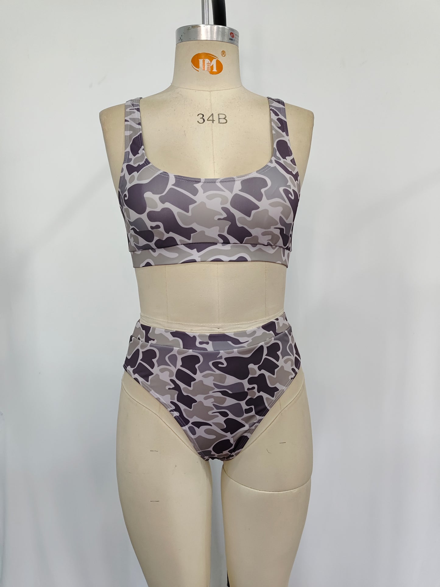 S0321 Adult Camo Print Woman 2 Pieces Swimsuits