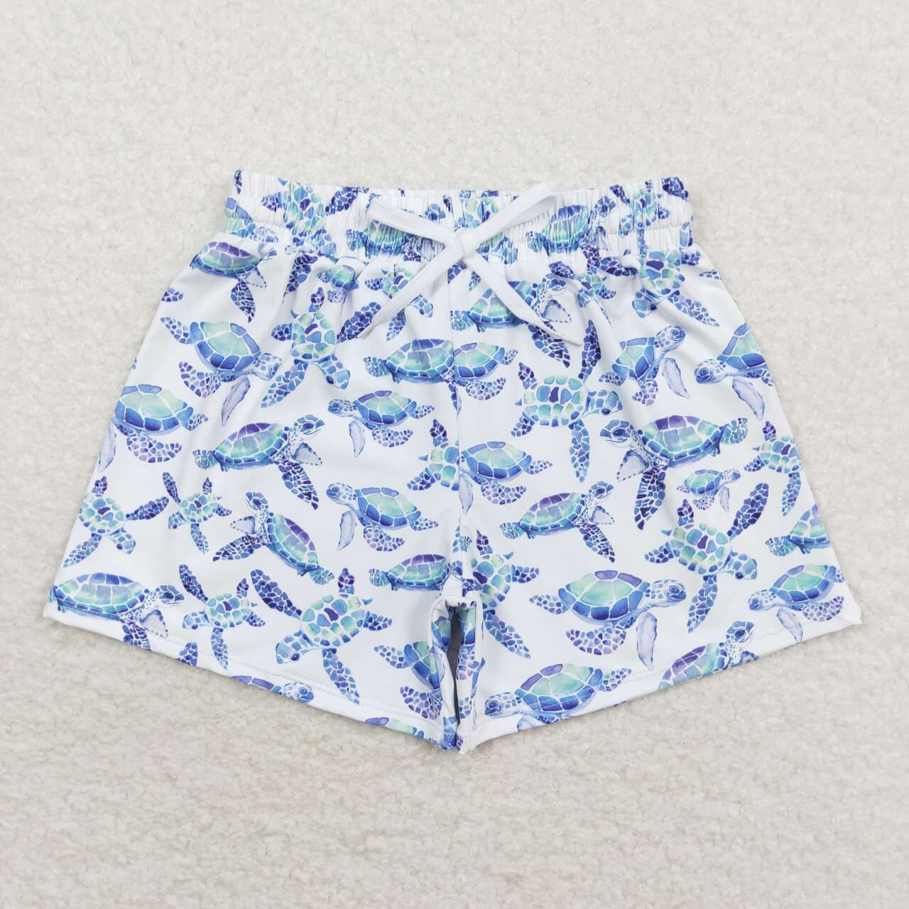 S0431  Sea Turtle Print Boys Swim Trunks