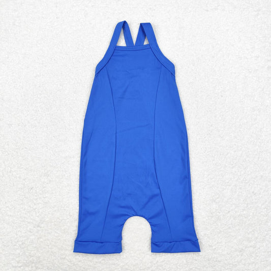 S0452 Blue Color Girls Athletic Jumpsuits