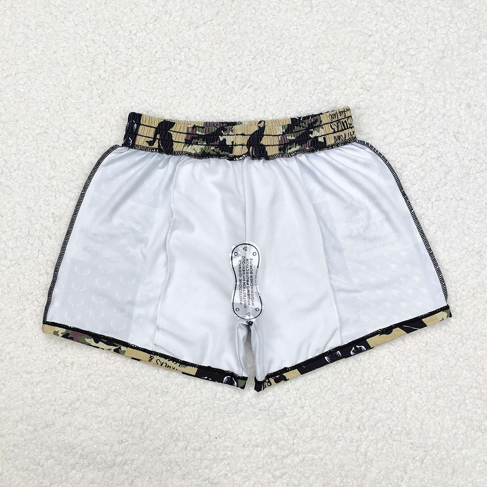 Boys Camo Print Summer Beach Swim Trunks Brothers Swimwear