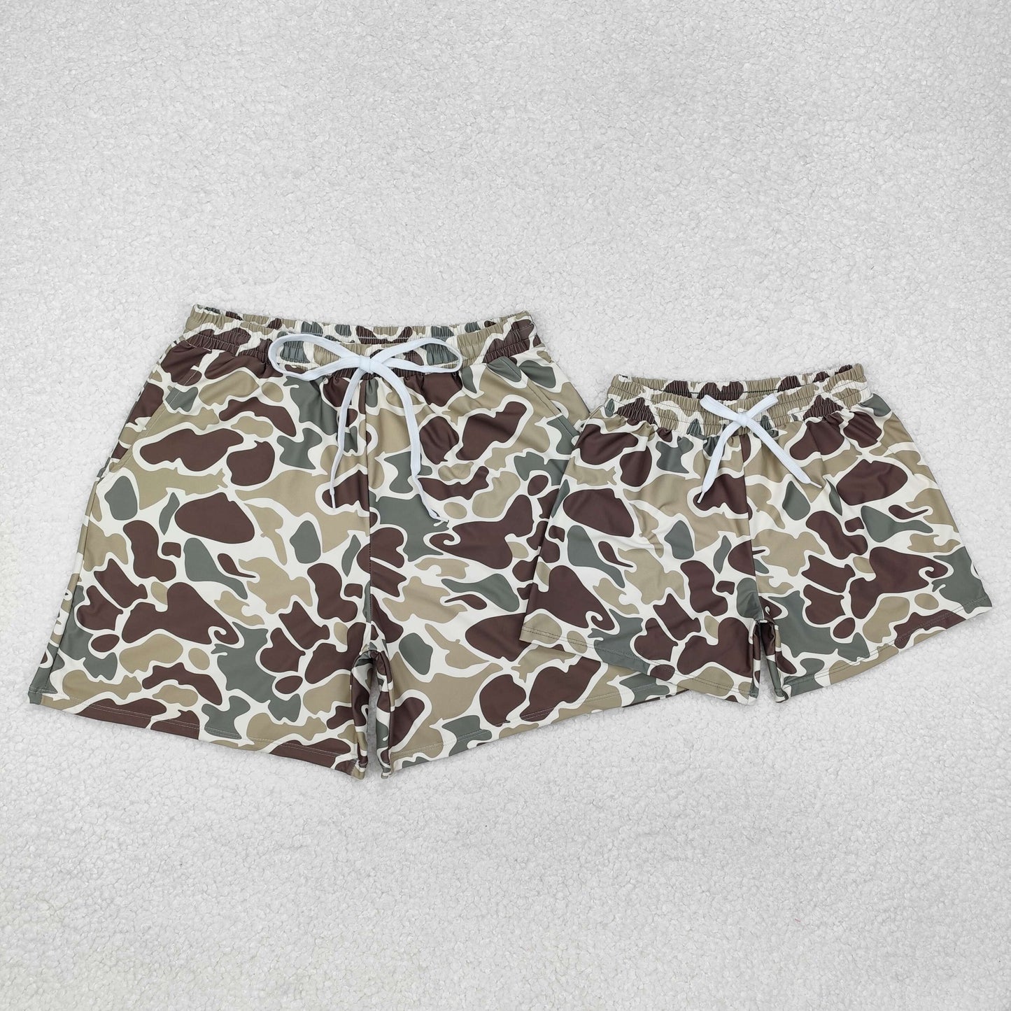 Camo Hunting Print Family Matching Swim Trunks