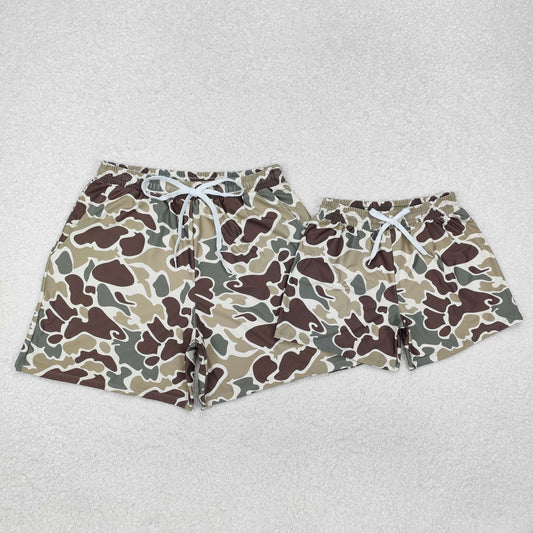 Camo Hunting Print Family Matching Swim Trunks