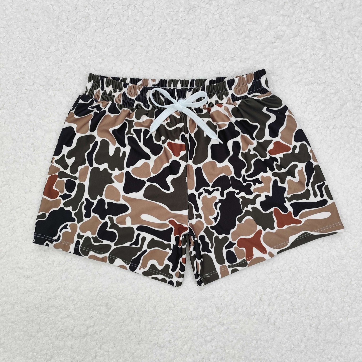 Brown Camo Print Family Matching Swimsuits