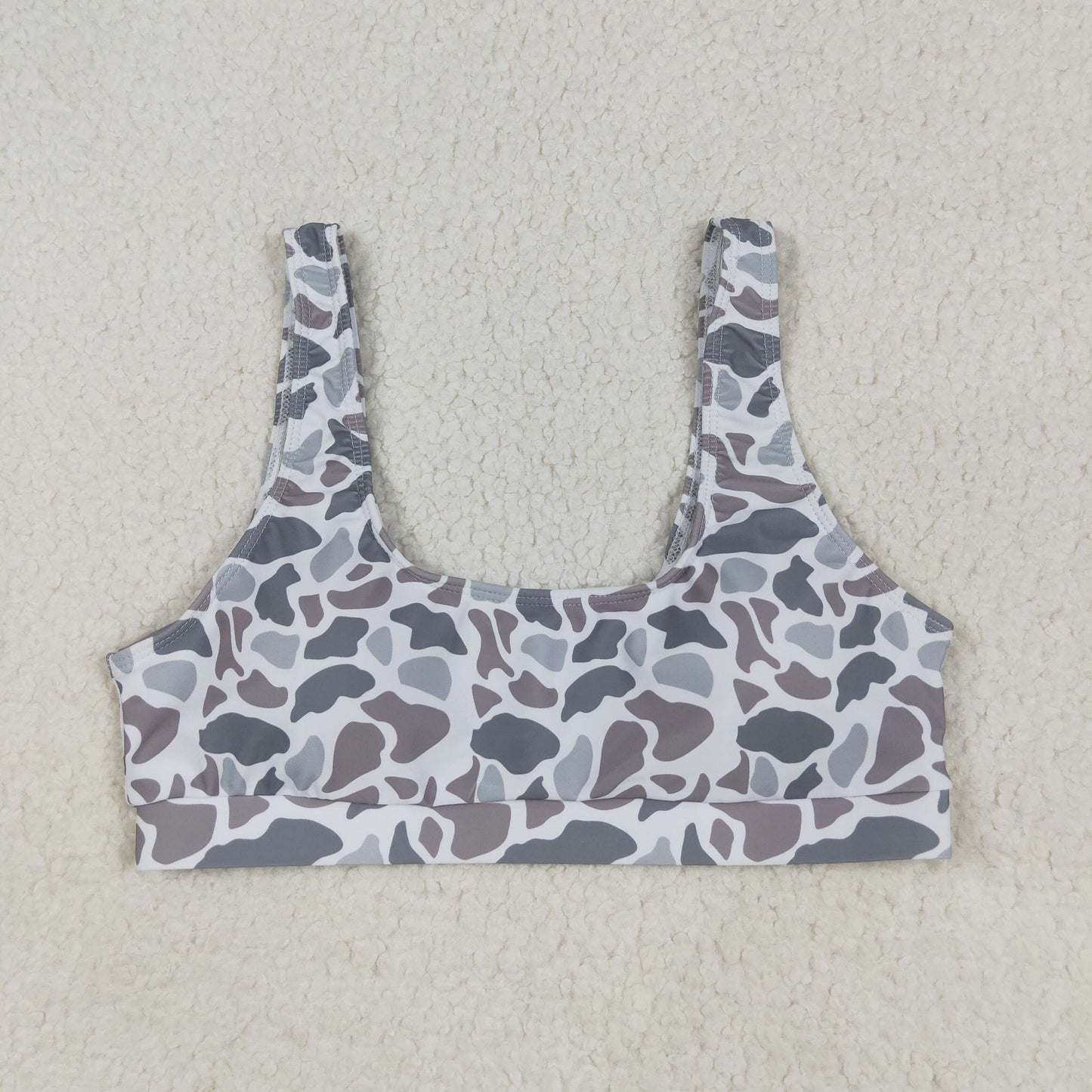 USA-Shop S0558 Adult Grey Camo Print Woman 2 Pieces Swimsuits