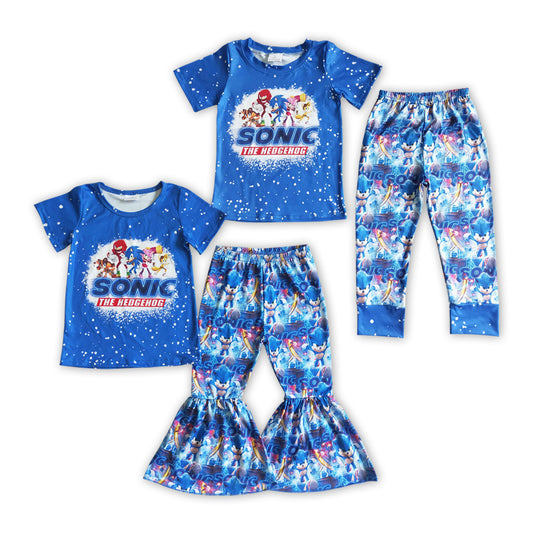 Cartoon SONI* Print Kids Clothes Sibling Matching Clothes