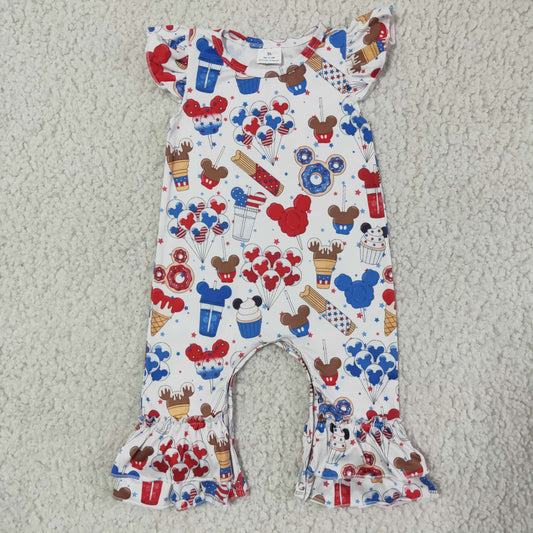 (Promotion)Baby girls 4th of July romper SR0047
