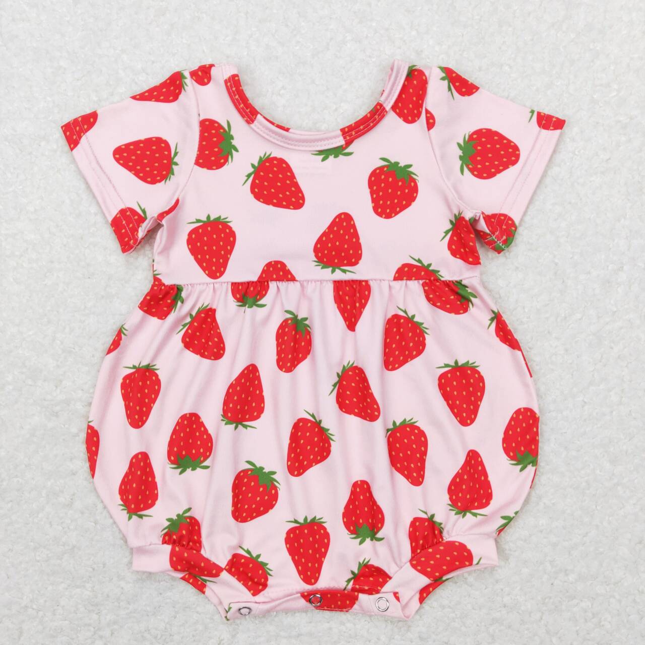 SR0535 Strawberry Baby Girls Summer Romper