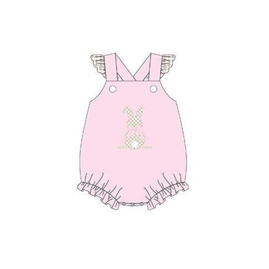 (Pre-order)SR0542 Pink Bunny Baby Girls Easter Romper