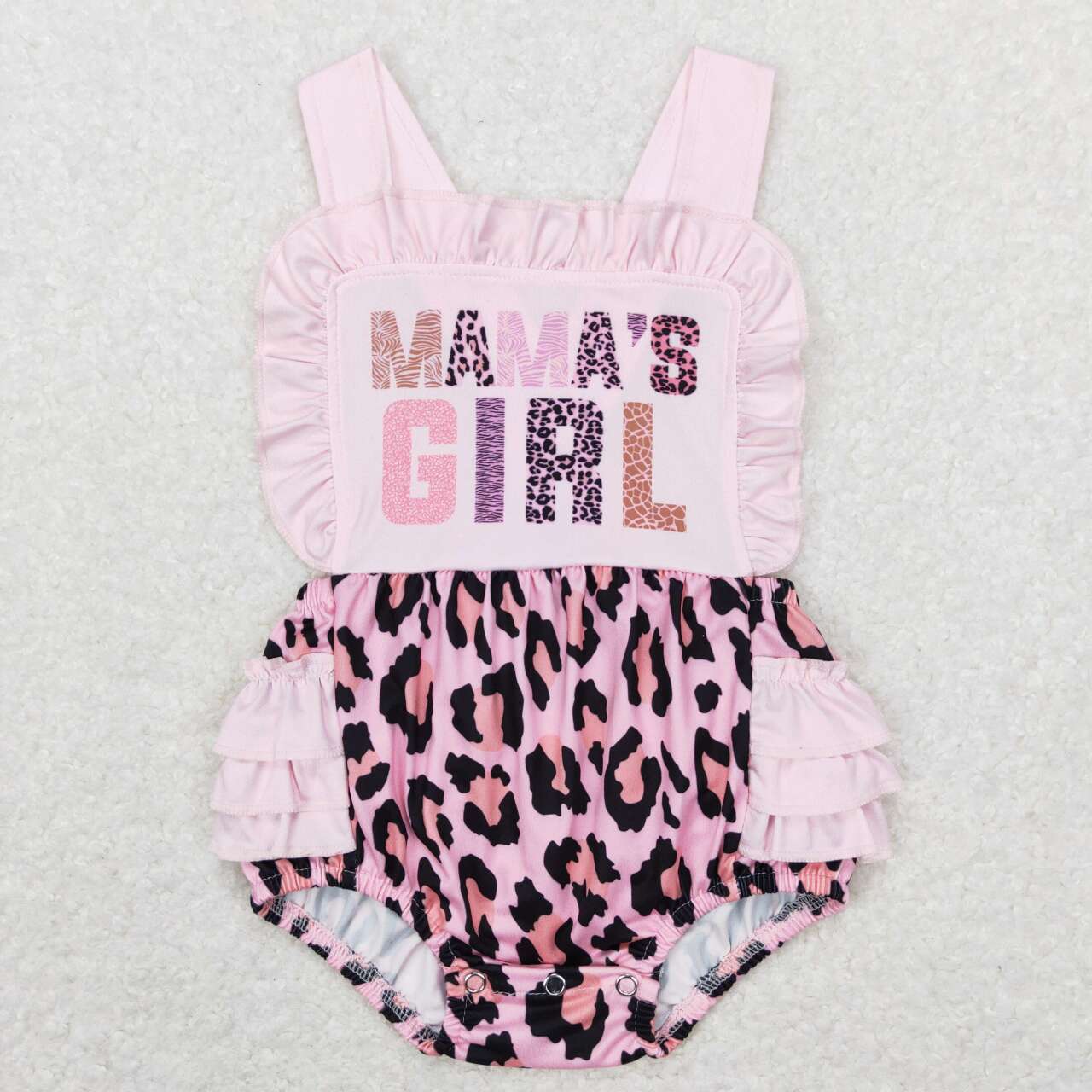 MAMA'S Girl Pink Leopard Print Sisters Matching Clothes