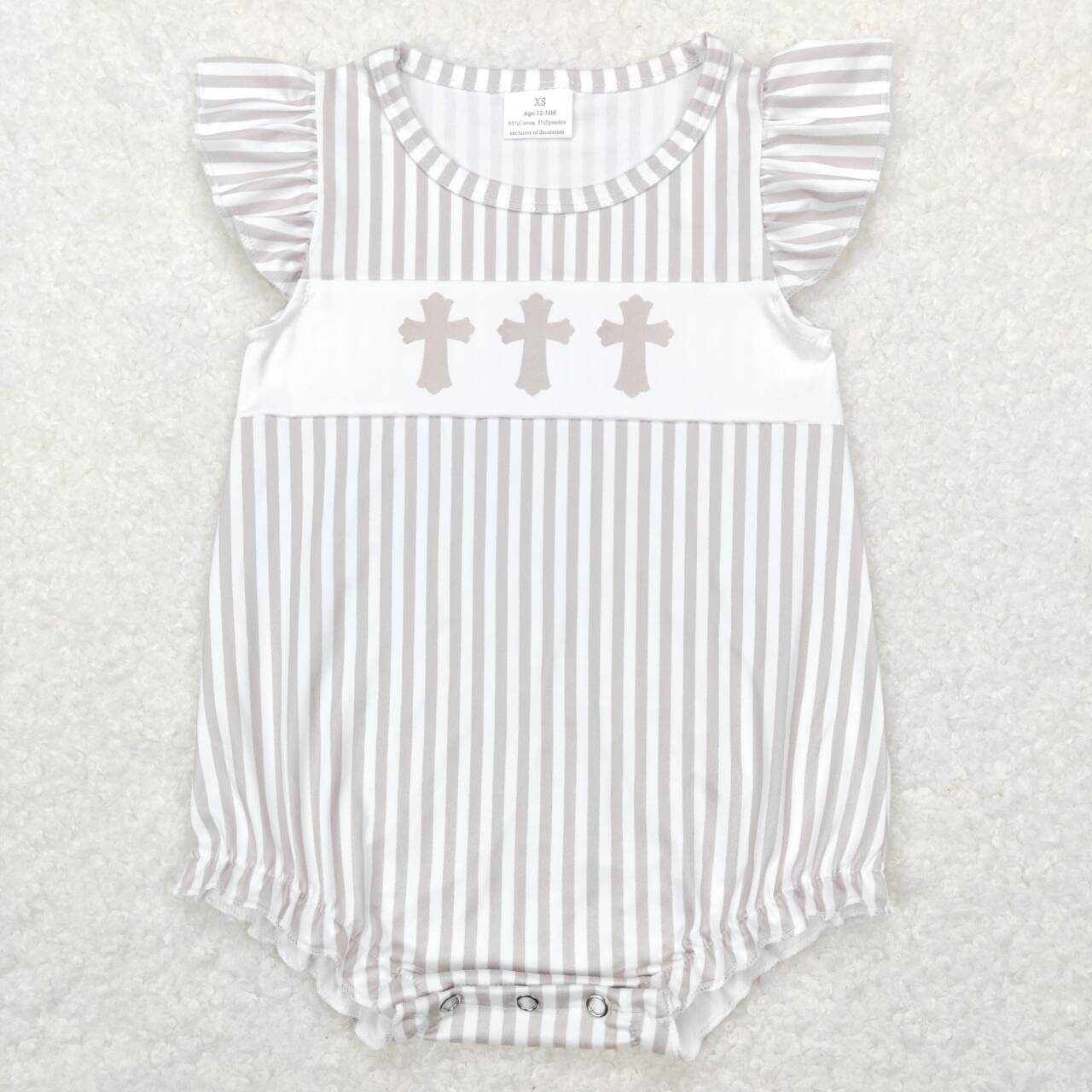 Cross Stripes Print Sibling Easter Matching Clothes