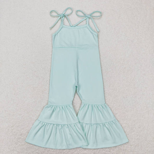 SR0716 Green Girls Straps Jumpsuit