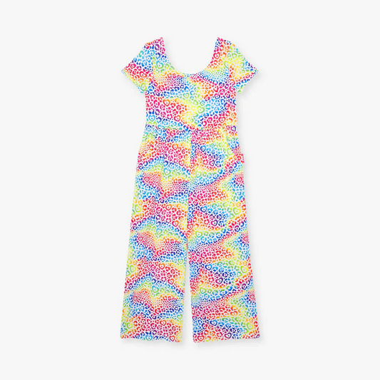 (Pre-order)SR0976 Colorful Leopard Print Baby Girls Jumpsuits