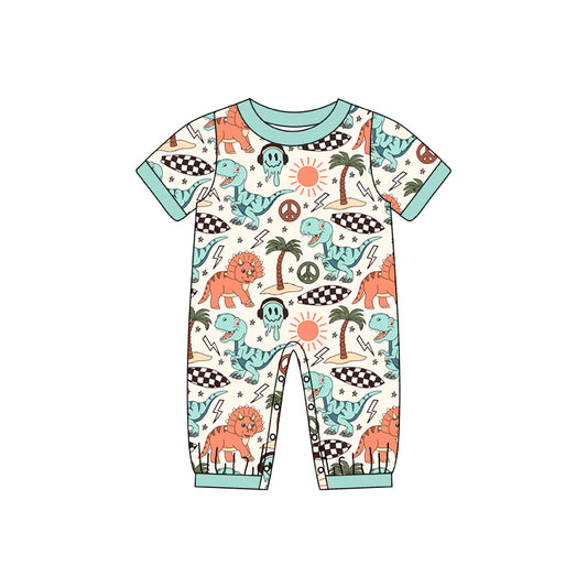 (Pre-order)SR0983 Dinosaurs Print Baby Boys Romper