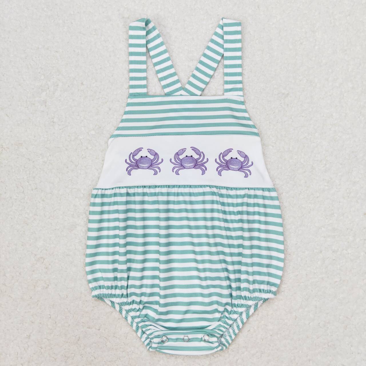 Crab Stripes Print Brothers Summer Matching Clothes
