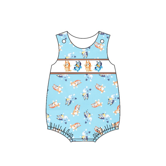 (Pre-order)SR1177 Cartoon Dog Print Baby Boys Summer Romper