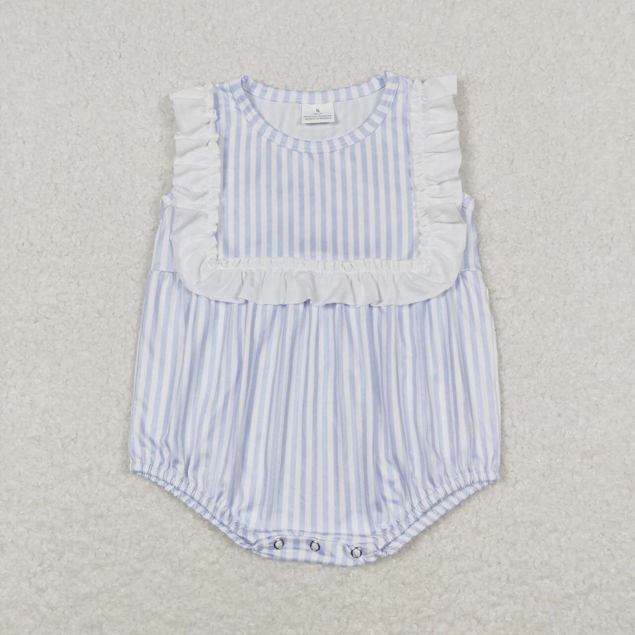 White Blue Stripes Print Sibling Summer Matching Clothes