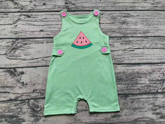 (Pre-order)SR1406  Watermelon Baby Boys Summer Romper