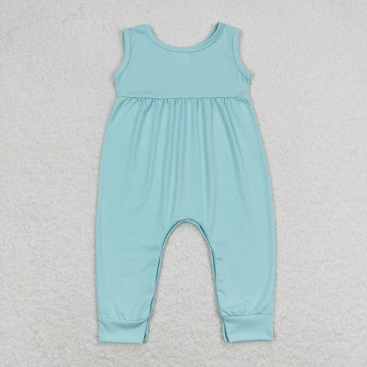 SR1446  Aqua Color Baby Girls Summer Romper