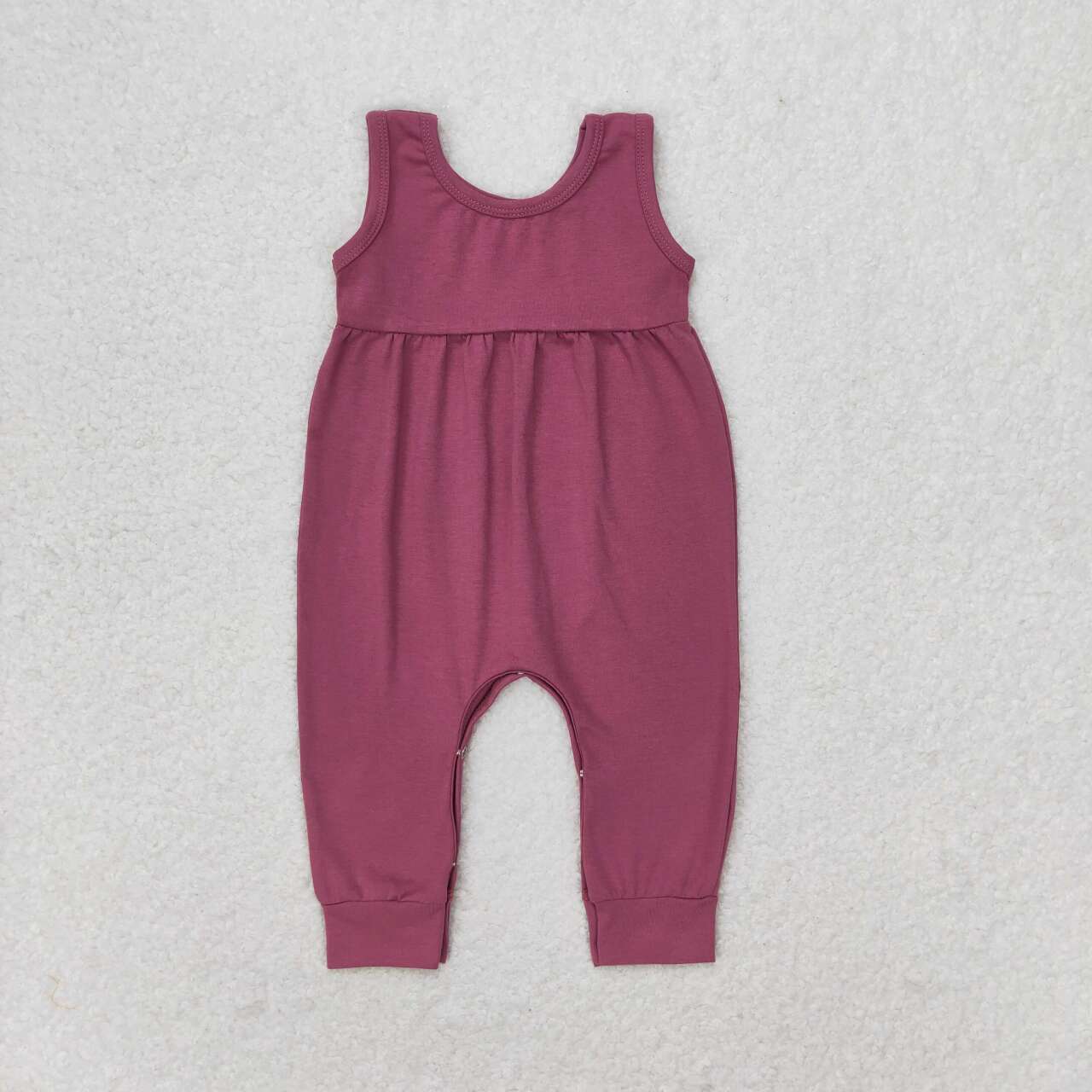 SR1453  Dark Purple Color Baby Girls Summer Romper